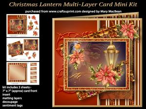Christmas Lantern Multi-layer Card Mini Kit