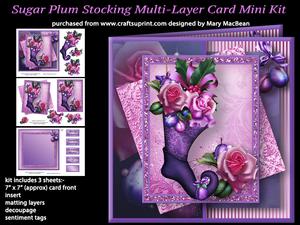 Sugar Plum Stocking Multi-layer Card Mini Kit