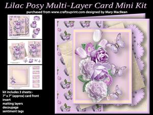 Lilac Posy Multi-layer Card Mini Kit