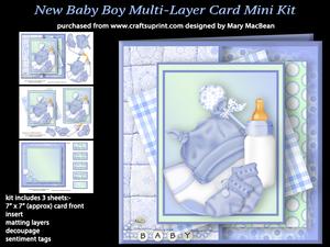 New Baby Boy Multi-layer Card Mini Kit