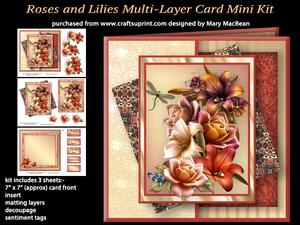 Roses and Lilies Multi-layer Card Mini Kit