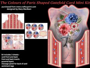 The Colours of Paris Shaped Gatefold Card Mini Kit