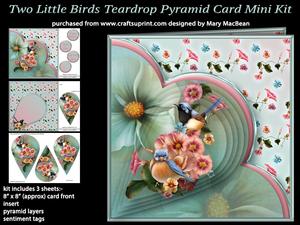 Two Little Birds Teardrop Pyramid Card Mini Kit