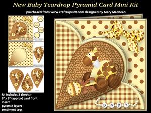 New Baby Teardrop Pyramid Card Mini Kit