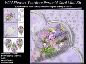 Wild Flowers Teardrop Pyramid Card Mini Kit