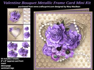 Valentine Bouquet Metallic Frame Card Mini Kit