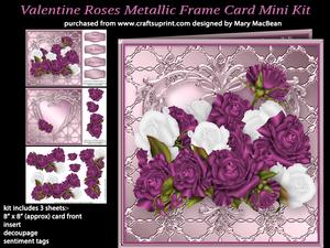 Valentine Roses Metallic Frame Card Mini Kit