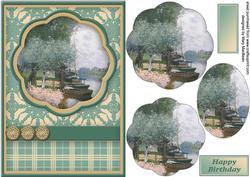 Afternoon on the River Petal Pyramid Card