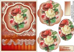 Victorian Bouquet Petal Pyramid Card Fronts