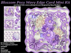 Blossom Posy Wavy Edge Card Mini Kit