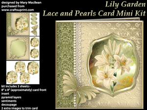 Lily Garden Lace and Pearls Card Mini Kit