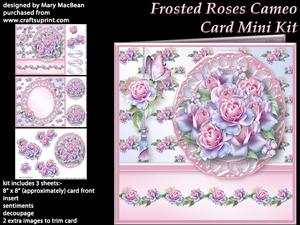 Frosted Roses Cameo Card Mini Kit