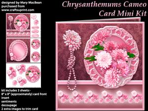 Chrysanthemums Cameo Card Mini Kit