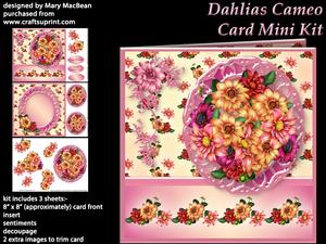 Dahlias Cameo Card Mini Kit