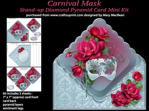 Carnival Mask Diamond Pyramid Card Mini Kit