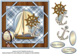 Sail Away Corner Frame Card