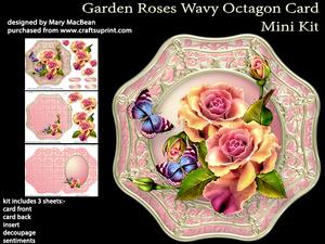 Garden Roses Wavy Octagon Card Mini Kit