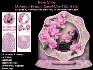 Rose Shoe Octagon Frame Easel Card Mini Kit