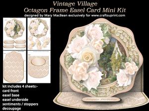 Vintage Village Octagon Frame Easel Card Mini Kit