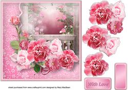 Pink Flower Balcony Card Front