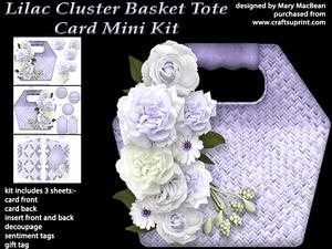 Lilac Cluster Basket Tote Card Mini Kit