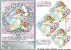Spring Morning Framed Pyramid Card