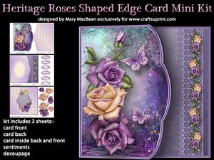 Heritage Roses Shaped Edge Card Mini Kit