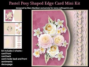 Pastel Posy Shaped Edge Card Mini Kit