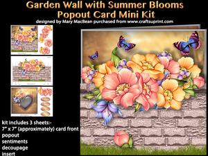 Garden Wall with Summer Blooms Popout Card Mini Kit