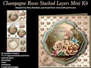 Champagne Roses Stacked Layers Mini Kit