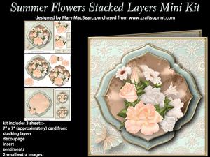 Summer Flowers Stacked Layers Mini Kit