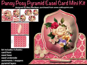 Pansy Posy Pyramid Easel Card Mini Kit