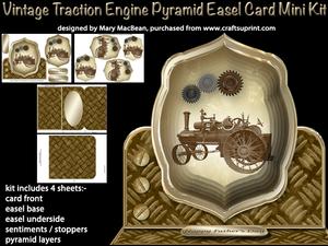 Vintage Traction Engine Pyramid Card Mini Kit