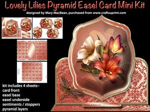 Lovely Lilies Pyramid Easel Card Mini Kit