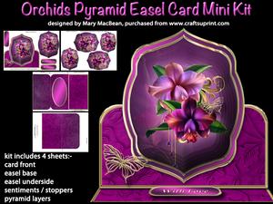 Orchids Pyramid Easel Card Mini Kit