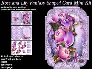 Rose and Lily Fantasy Shaped Card Mini Kit