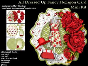 All Dressed Up Fancy Hexagon Card Mini Kit