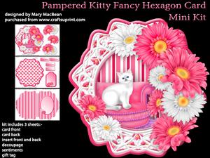 Pampered Kitty Fancy Hexagon Card Mini Kit