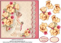 Here Comes the Bride Lacy Border Card Front