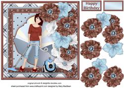 All in a Day's Work Decoupage Card Front
