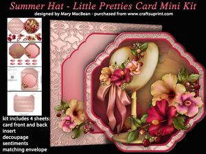 Summer Hat - Little Pretties Card Mini Kit