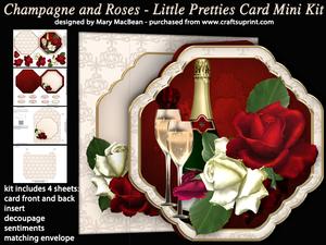 Champagne and Roses - Little Pretties Card Mini Kit