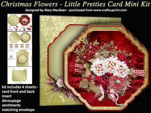 Christmas Flowers - Little Pretties Card Mini Kit