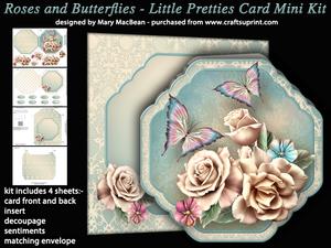 Roses and Butterflies - Little Pretties Card Mini Kit