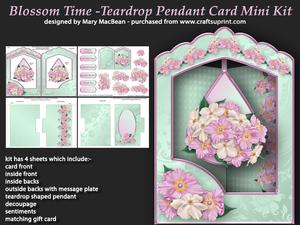 Blossom Time - Teardrop Pendant Card Mini Kit