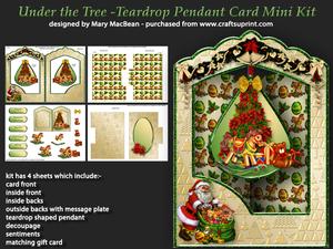 Under the Tree - Teardrop Pendant Card Mini Kit