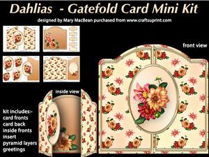 Dahlias - Gatefold Card Mini Kit