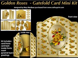 Golden Roses - Gatefold Card Mini Kit
