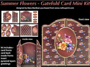 Summer Flowers - Gatefold Card Mini Kit