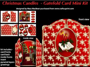 Christmas Candles - Gatefold Card Mini Kit